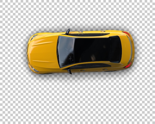 Ilustración de renderización 3D de automóviles modernos aislados en el fondo