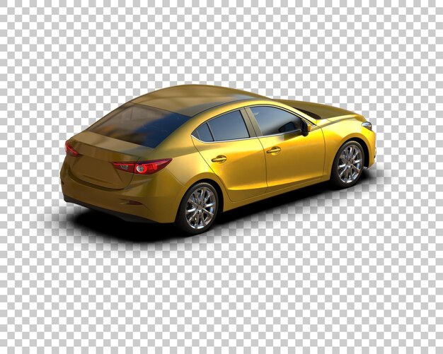 Ilustración de renderización 3D de automóviles modernos aislados en el fondo