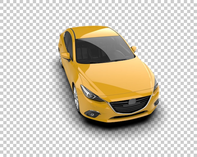 Ilustración de renderización 3D de automóviles modernos aislados en el fondo