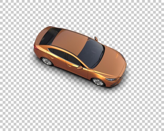 Ilustración de renderización 3D de automóviles modernos aislados en el fondo