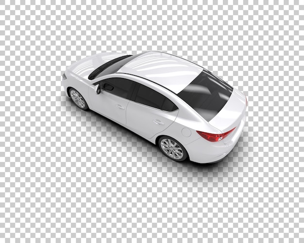 Ilustración de renderización 3D de automóviles modernos aislados en el fondo
