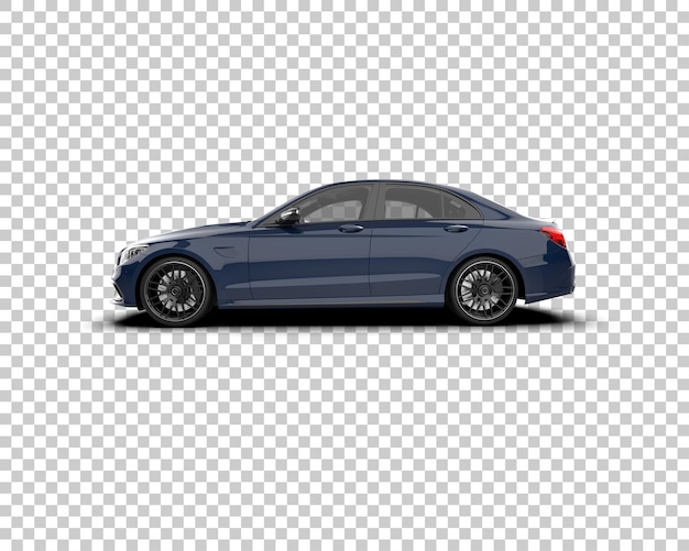 Ilustración de renderización 3D de automóviles modernos aislados en el fondo