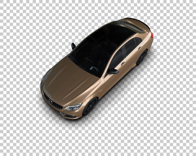 Ilustración de renderización 3D de automóviles modernos aislados en el fondo