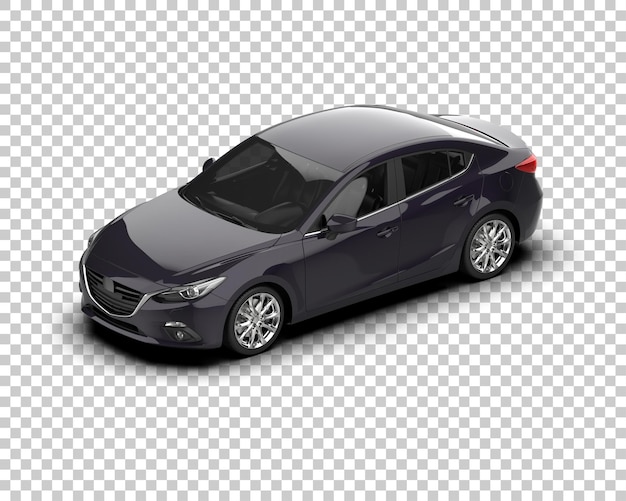 Ilustración de renderización 3D de automóviles modernos aislados en el fondo