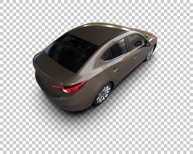 Ilustración de renderización 3D de automóviles modernos aislados en el fondo