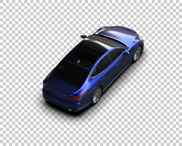 Ilustración de renderización 3D de automóviles modernos aislados en el fondo