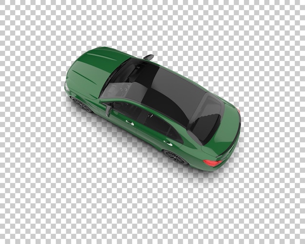 Ilustración de renderización 3D de automóviles modernos aislados en el fondo