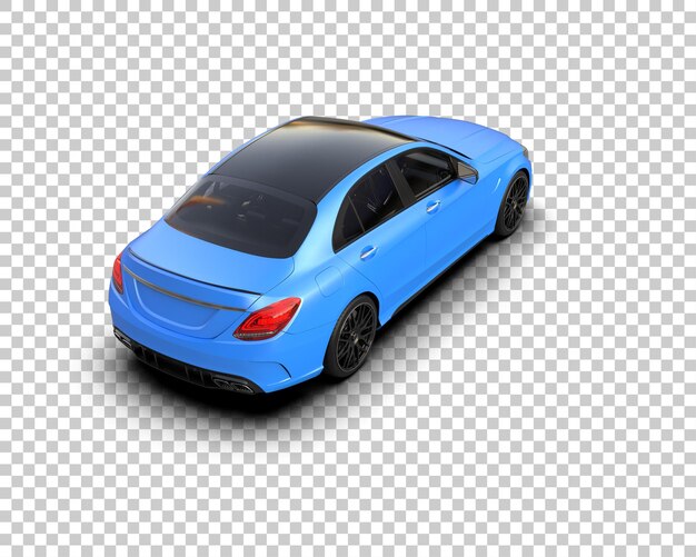 Ilustración de renderización 3D de automóviles modernos aislados en el fondo