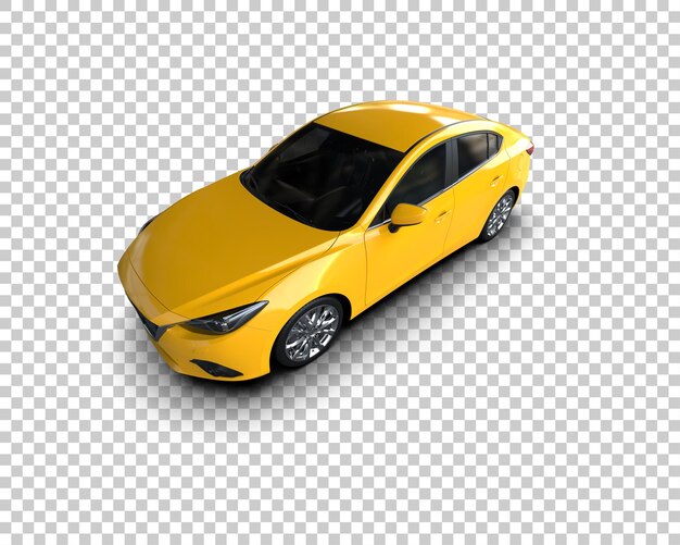 Ilustración de renderización 3D de automóviles modernos aislados en el fondo