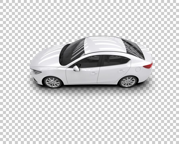 Ilustración de renderización 3D de automóviles modernos aislados en el fondo