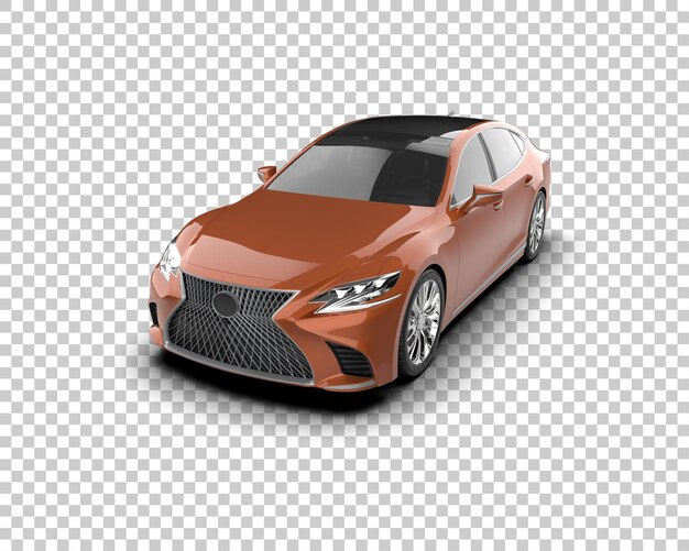 Ilustración de renderización 3D de automóviles modernos aislados en el fondo