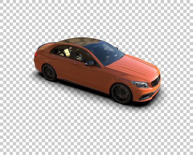 Ilustración de renderización 3D de automóviles modernos aislados en el fondo