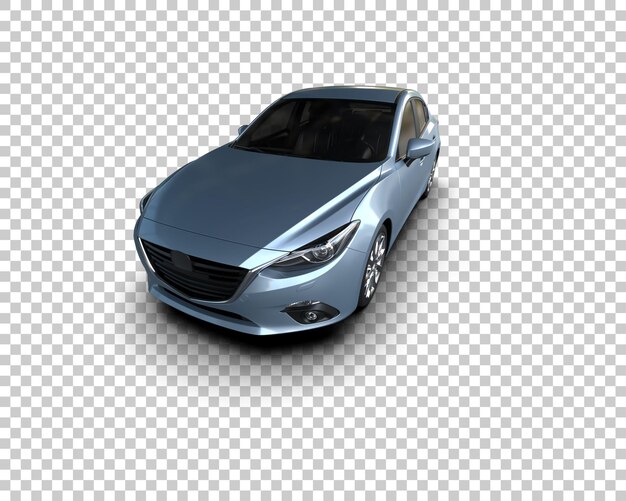Ilustración de renderización 3D de automóviles modernos aislados en el fondo