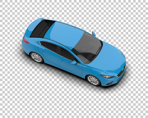 Ilustración de renderización 3D de automóviles modernos aislados en el fondo