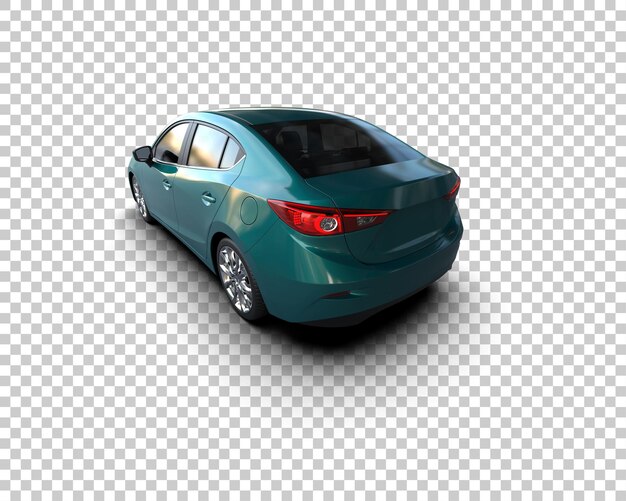 Ilustración de renderización 3D de automóviles modernos aislados en el fondo