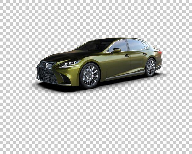 Ilustración de renderización 3D de automóviles modernos aislados en el fondo