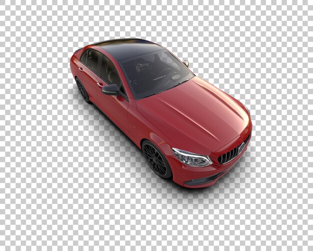Ilustración de renderización 3D de automóviles modernos aislados en el fondo