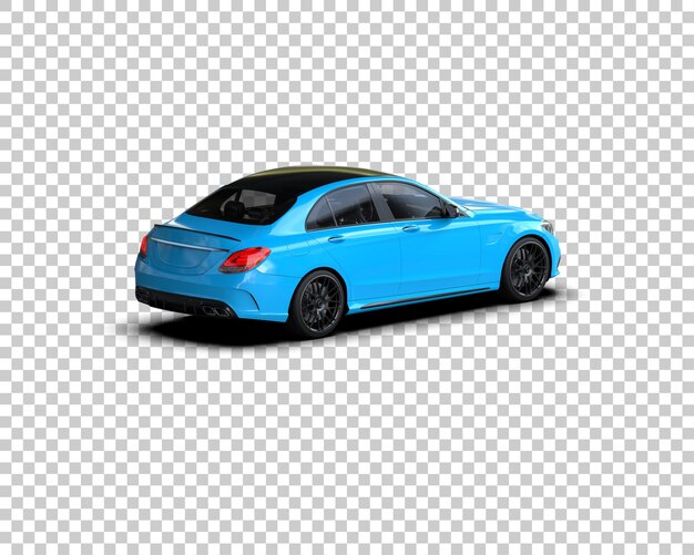 Ilustración de renderización 3D de automóviles modernos aislados en el fondo