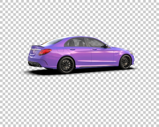 Ilustración de renderización 3D de automóviles modernos aislados en el fondo