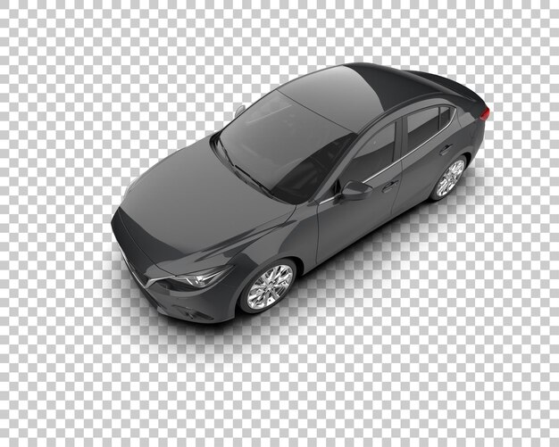 Ilustración de renderización 3D de automóviles modernos aislados en el fondo