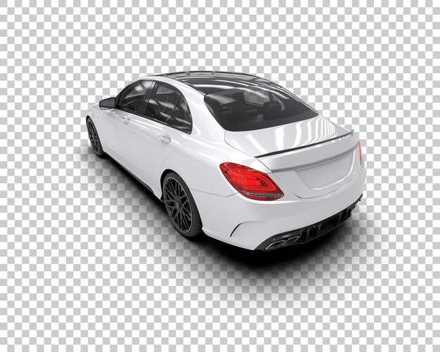 Ilustración de renderización 3D de automóviles modernos aislados en el fondo