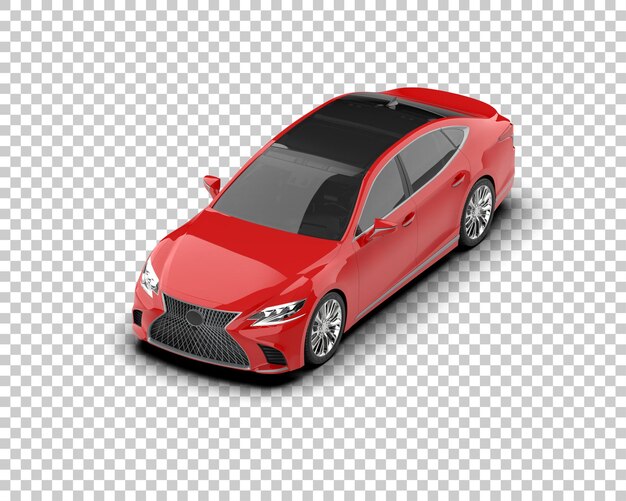Ilustración de renderización 3D de automóviles modernos aislados en el fondo