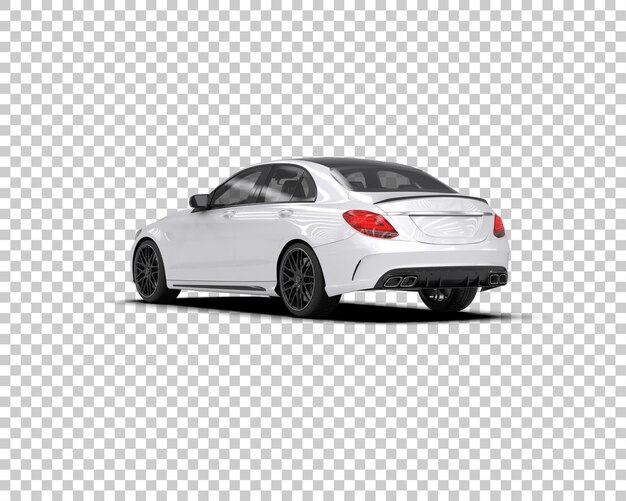 Ilustración de renderización 3D de automóviles modernos aislados en el fondo