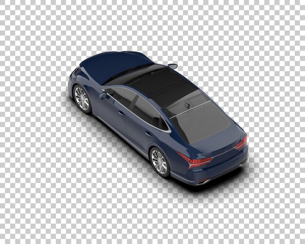 Ilustración de renderización 3D de automóviles modernos aislados en el fondo