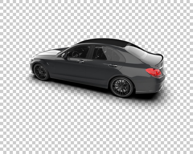 Ilustración de renderización 3D de automóviles modernos aislados en el fondo