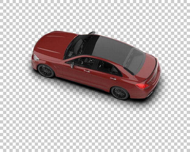 Ilustración de renderización 3D de automóviles modernos aislados en el fondo