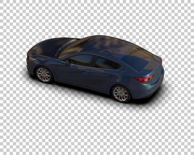 Ilustración de renderización 3D de automóviles modernos aislados en el fondo