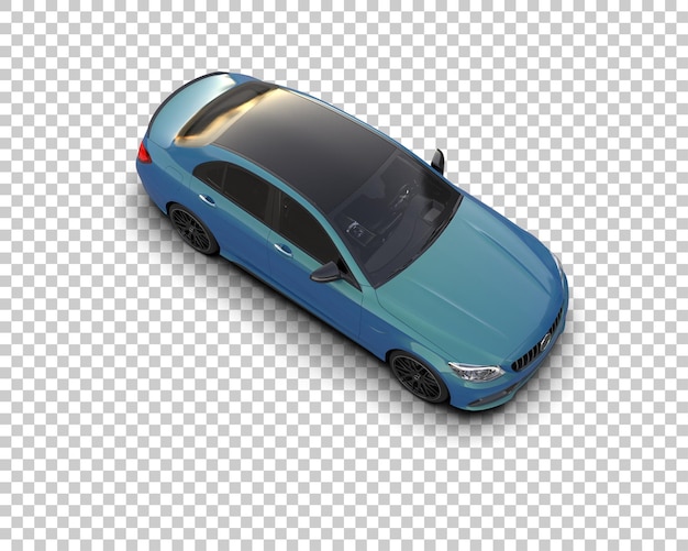 Ilustración de renderización 3D de automóviles modernos aislados en el fondo