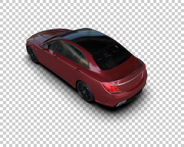Ilustración de renderización 3D de automóviles modernos aislados en el fondo