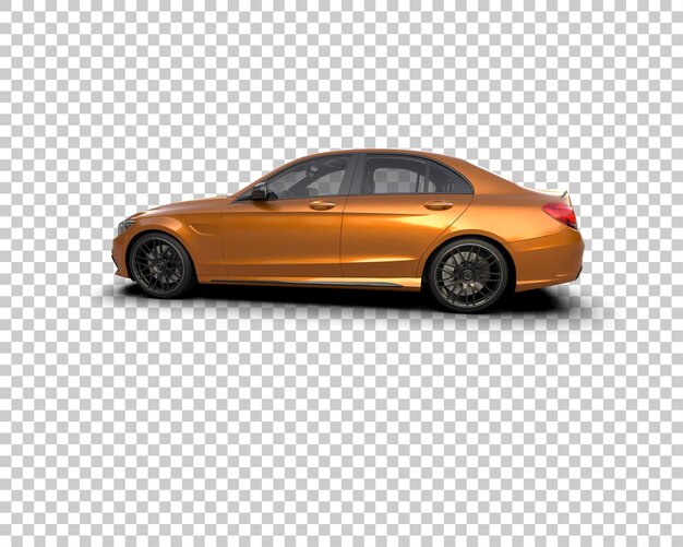 Ilustración de renderización 3D de automóviles modernos aislados en el fondo