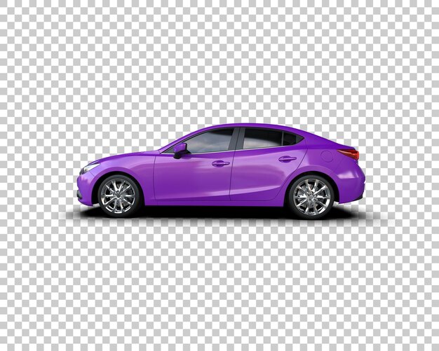 Ilustración de renderización 3D de automóviles modernos aislados en el fondo