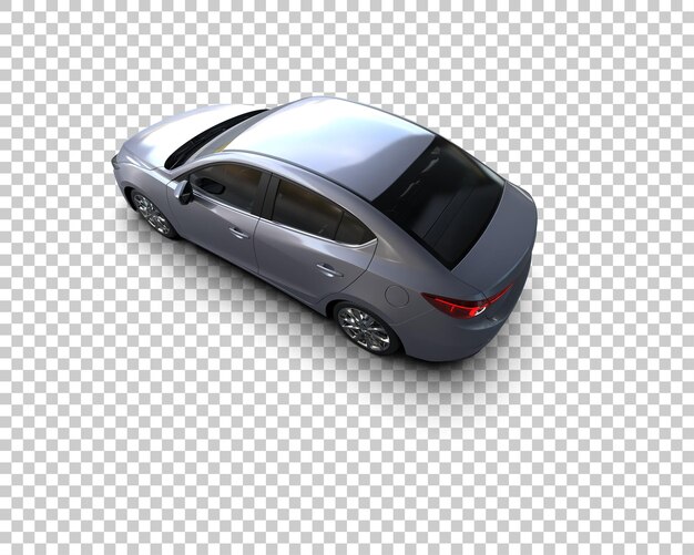 Ilustración de renderización 3D de automóviles modernos aislados en el fondo