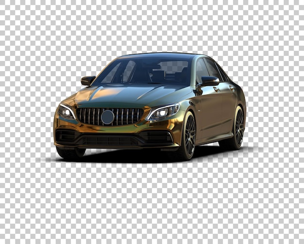Ilustración de renderización 3D de automóviles modernos aislados en el fondo