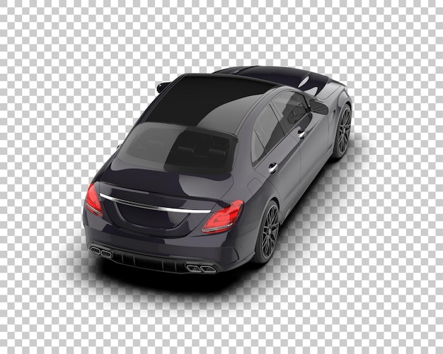 Ilustración de renderización 3D de automóviles modernos aislados en el fondo