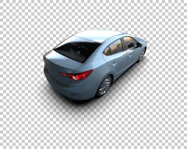 Ilustración de renderización 3D de automóviles modernos aislados en el fondo