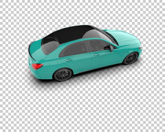 Ilustración de renderización 3D de automóviles modernos aislados en el fondo