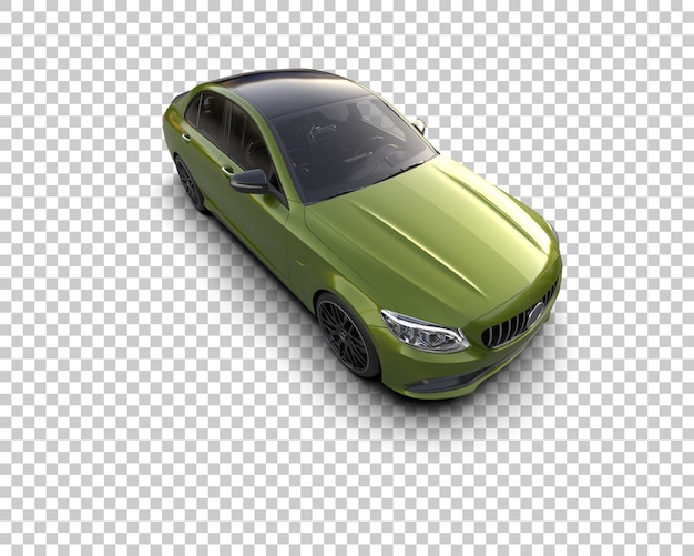 Ilustración de renderización 3D de automóviles modernos aislados en el fondo
