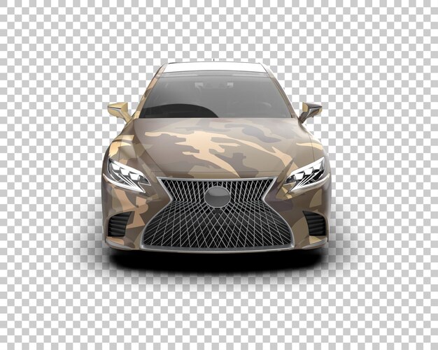 Ilustración de renderización 3D de automóviles modernos aislados en el fondo