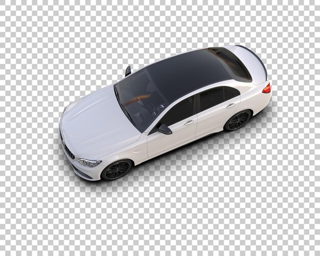 Ilustración de renderización 3D de automóviles modernos aislados en el fondo