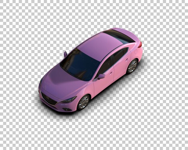 Ilustración de renderización 3D de automóviles modernos aislados en el fondo