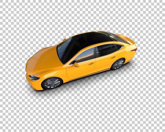 Ilustración de renderización 3D de automóviles modernos aislados en el fondo