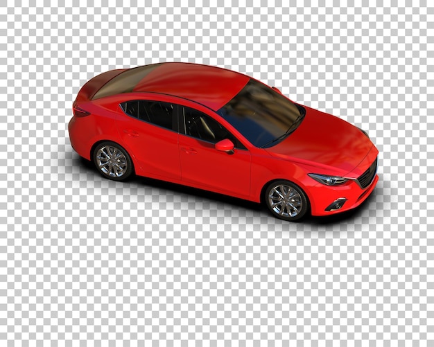 Ilustración de renderización 3D de automóviles modernos aislados en el fondo