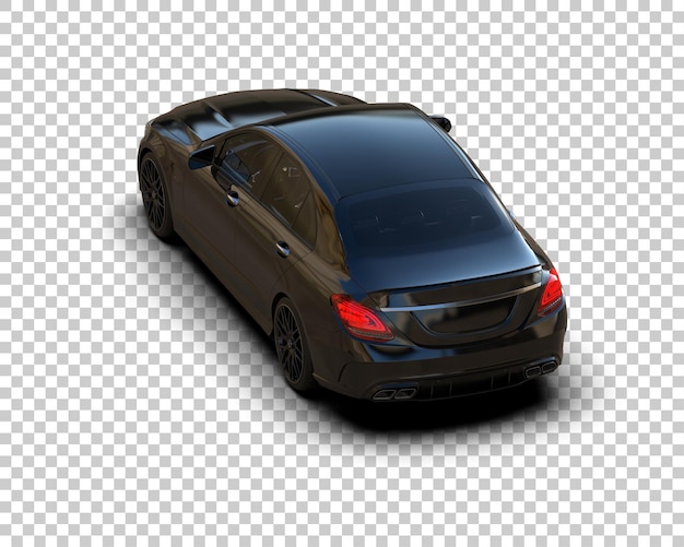 Ilustración de renderización 3D de automóviles modernos aislados en el fondo