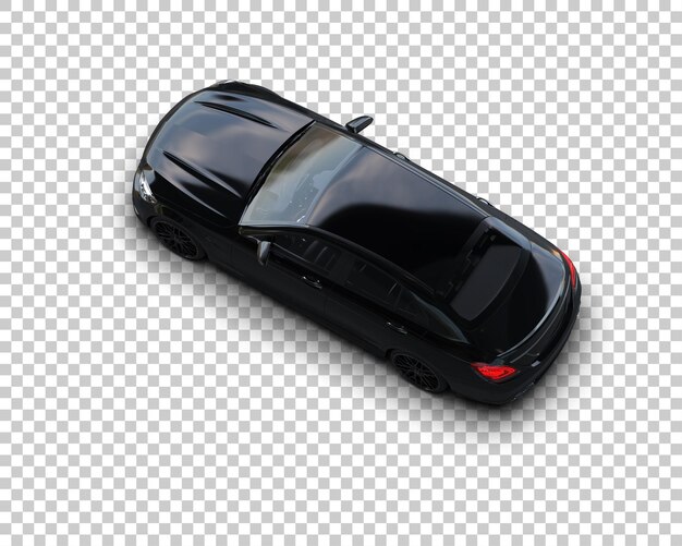 Ilustración de renderización 3D de automóviles modernos aislados en el fondo