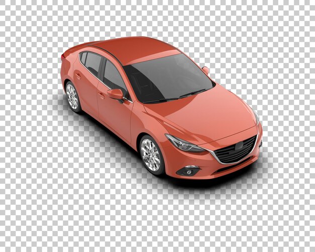 Ilustración de renderización 3D de automóviles modernos aislados en el fondo