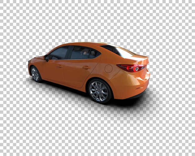 Ilustración de renderización 3D de automóviles modernos aislados en el fondo